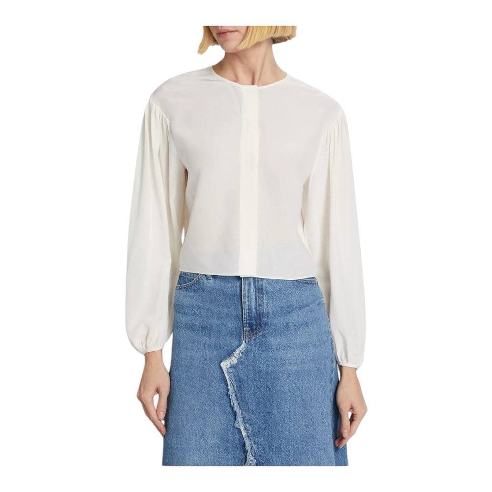 Frame Cream Boxy Fit Blouse Size Small